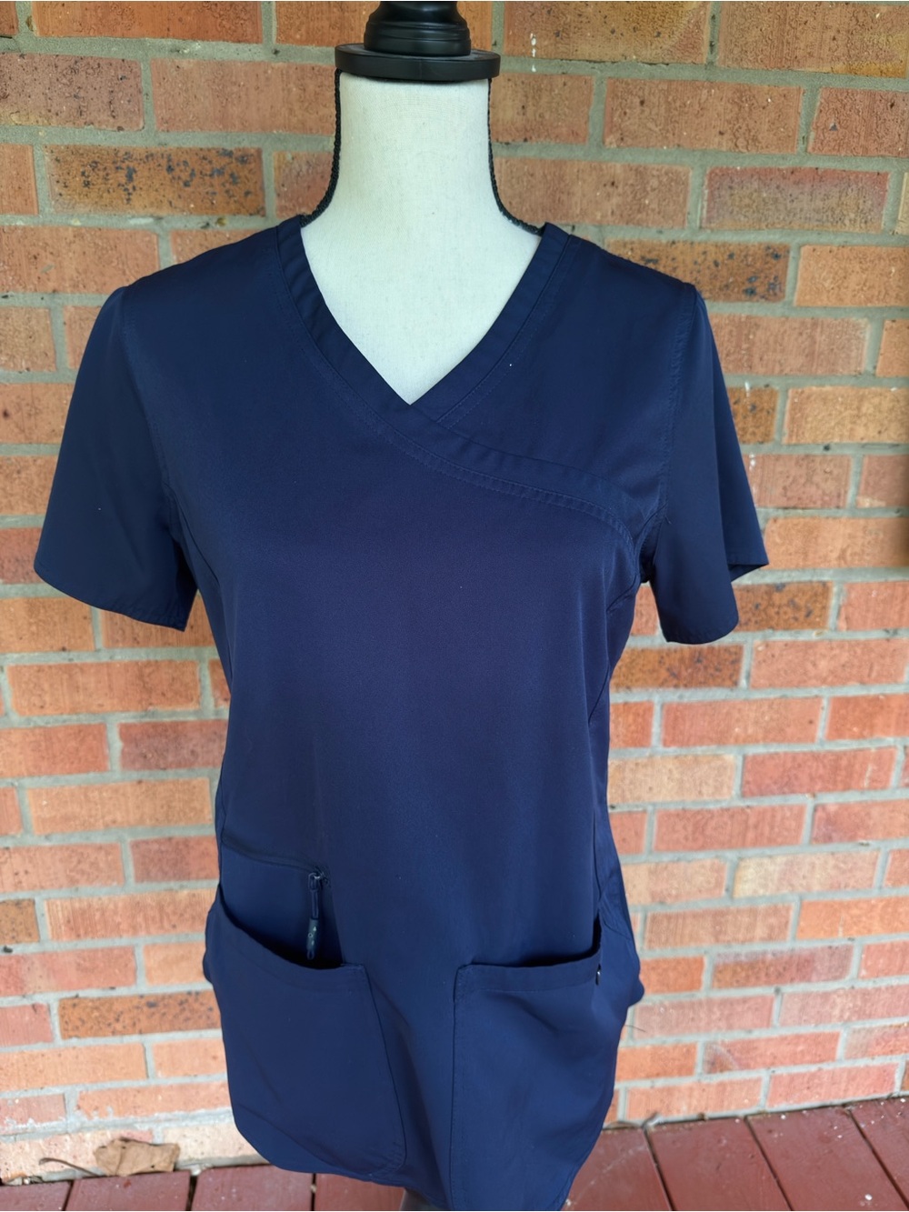 Navy V-Neck Scrub Top - Women's Work Tunic (set of 2)